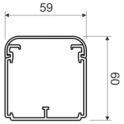 EKE 60X60 Kanał kablowy - 2M/18M PVC IP40 Biały