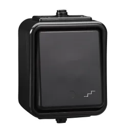 Schneider Electric Cedar Stair Switch - IP44, Black