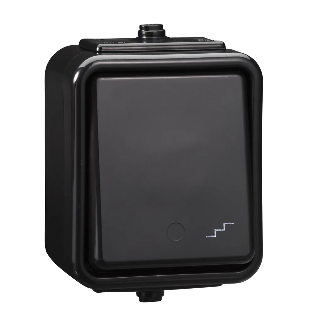 Łącznik schodowy Schneider Electric Cedar - IP44, czarny