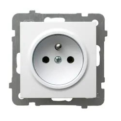 AS Moduł biały gniazdo 1x Z/U 16A 250V