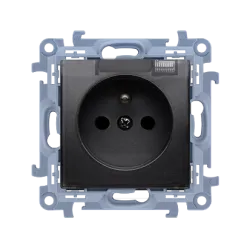 SIMON 10 matte black socket - elegance and functionality