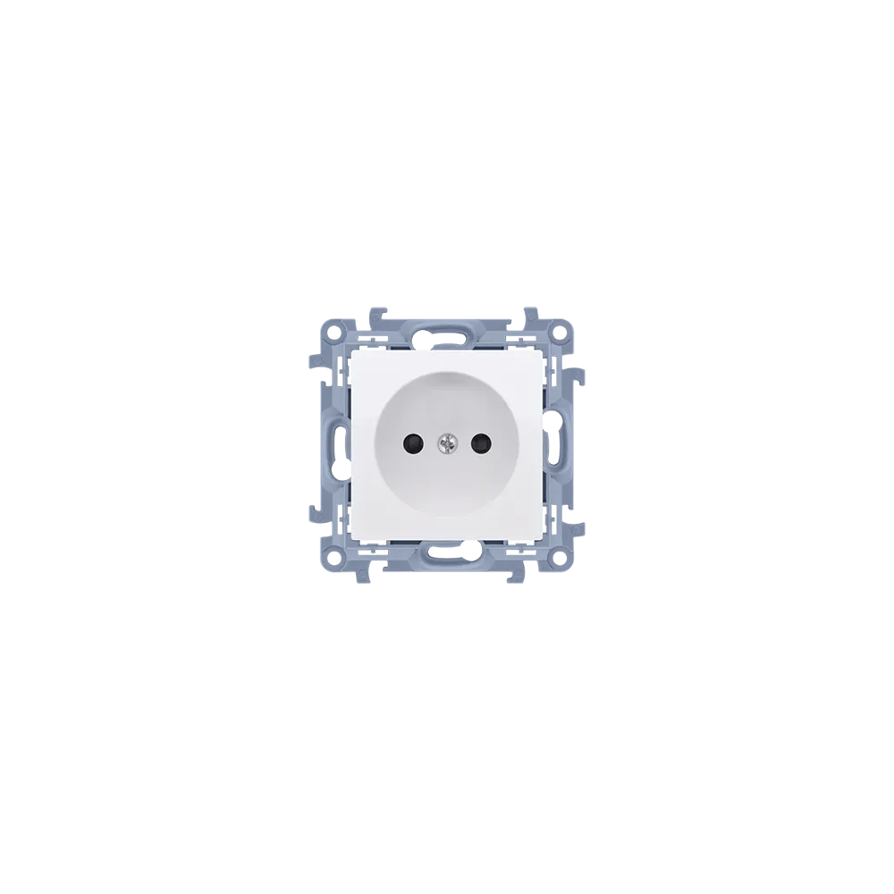 SIMON 10 socket - white socket 1x B/U 16A 250V