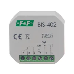 BIS-402 Przekaźnik Impulsowy Bistabilny 10A 230V AC