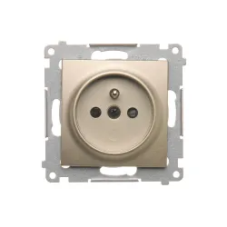 Simon 54 Matte Gold Module - Elegant Electrical Socket