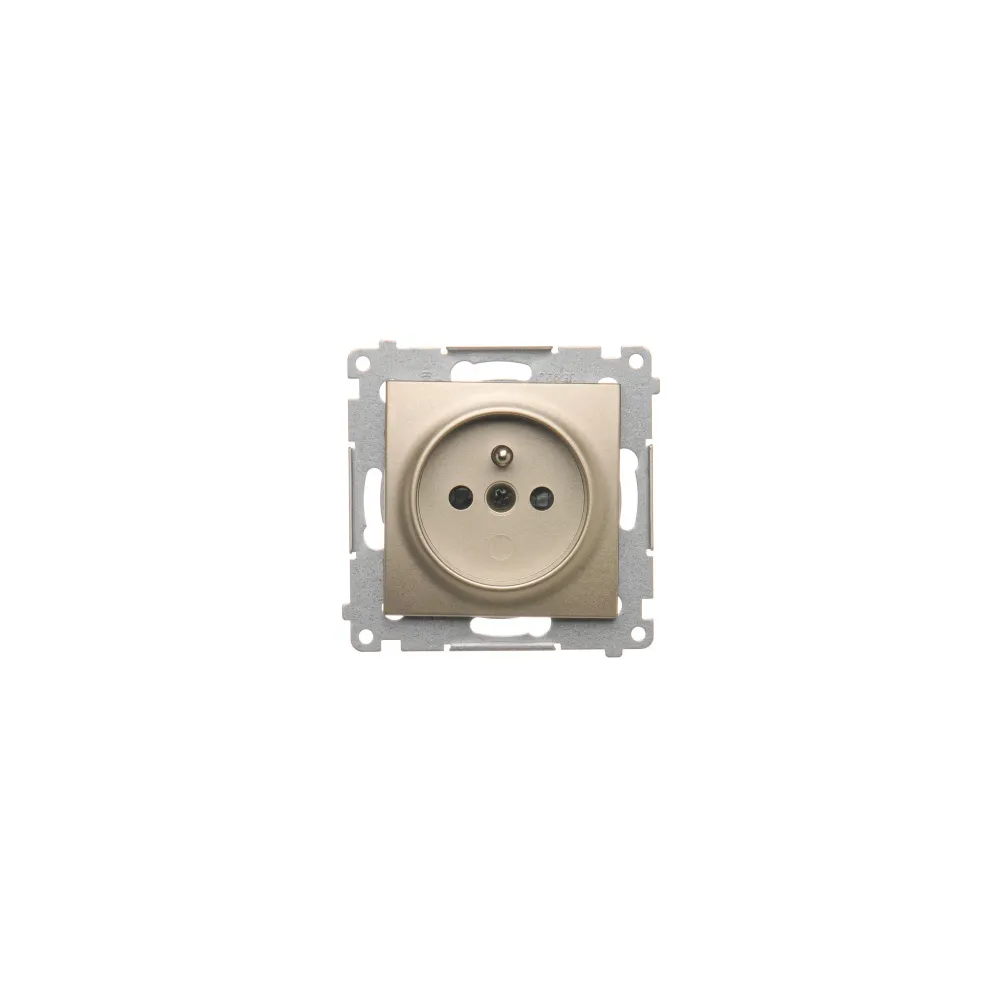 Simon 54 Matte Gold Module - Elegant Electrical Socket