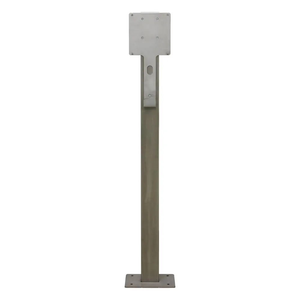 Post for mounting a single charging station