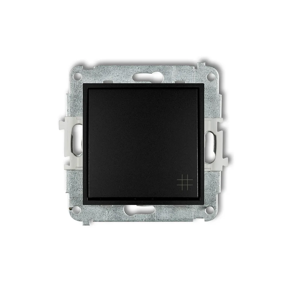 Mini module black matte cross connector "Płotek" 1x