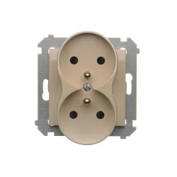 2x Socket Z/U with shutters 16A 250V