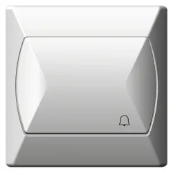 Akcent White Doorbell Button - 10AX 250V