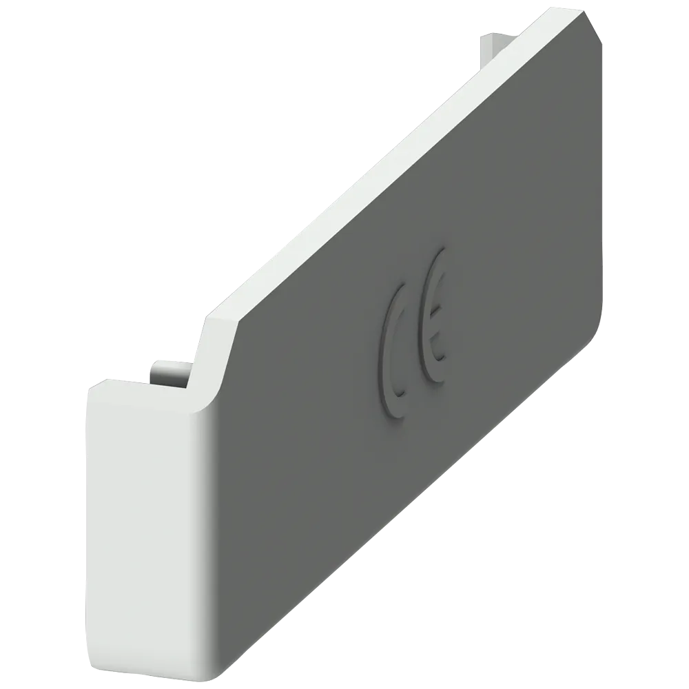 End cap for pin busbar rails