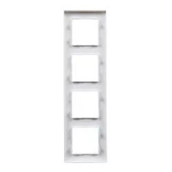 Ramka NILOE STEP BIAŁY 4X - elegancki element wykończeniowy