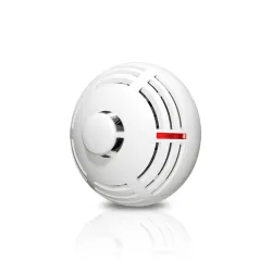 Smoke and heat detector for alarm systems
