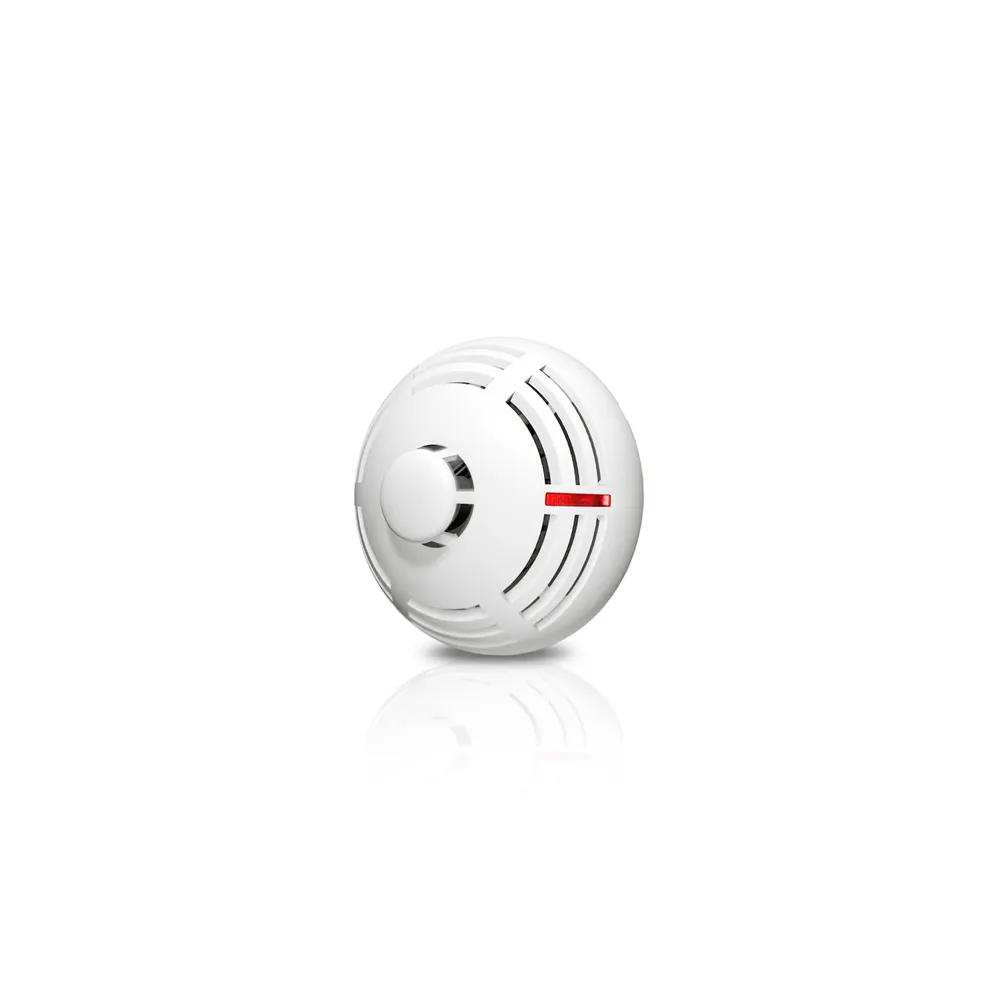 Smoke and heat detector for alarm systems