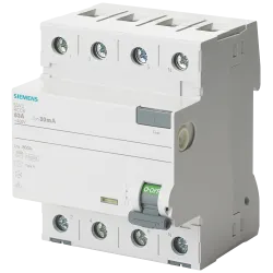 Residual current circuit breaker 5SV3 40A/30mA/A 4P