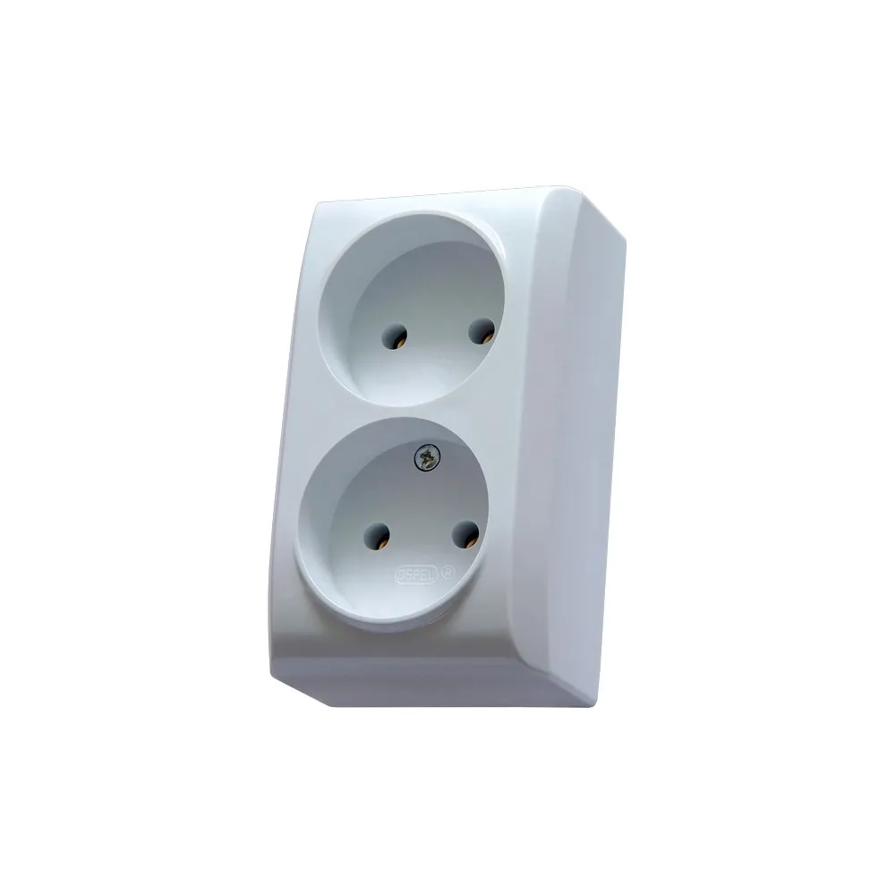 BIS WHITE SOCKET NT 2X B/U NT IP20