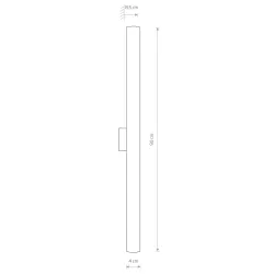 ICE TUBE LED M Chromowana Oprawa Ścienna