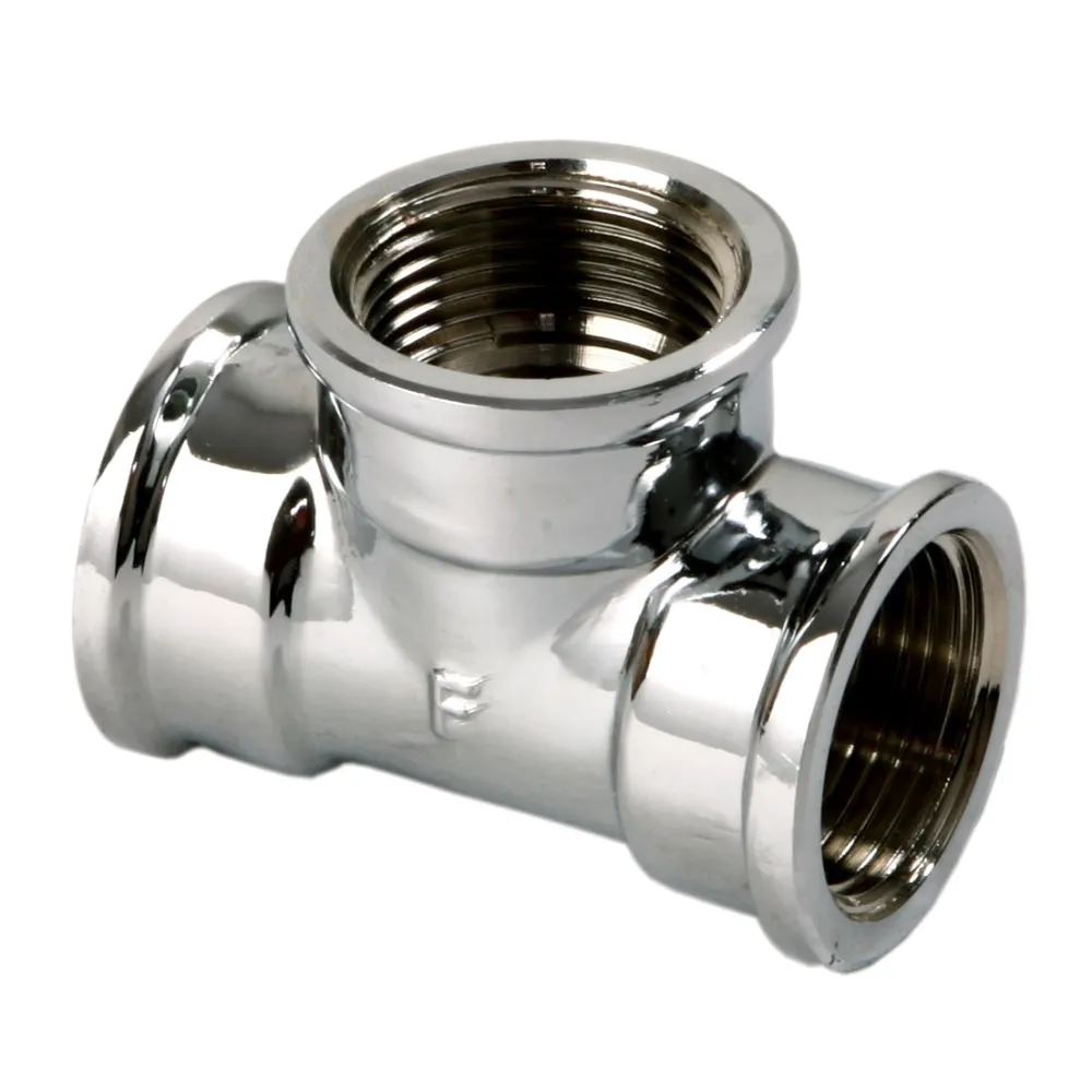 Trójnik mosiężny 3/8" chrom