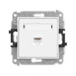 Mini White Computer Socket Module