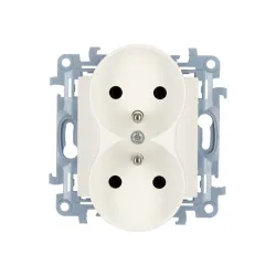 Simon 10 Module White Socket 2x TV/RF