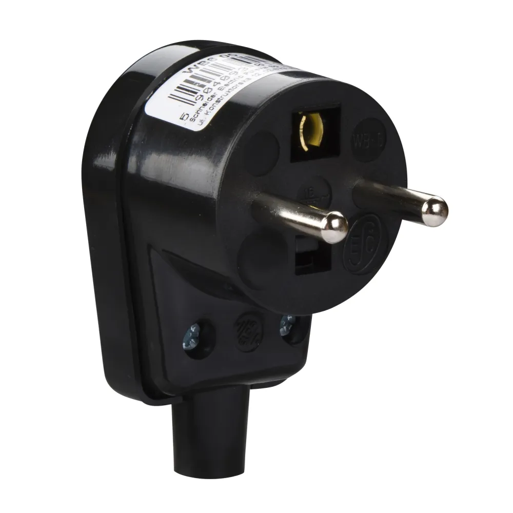 Schneider Electric 2P+PE plug, black