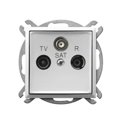 ARIA white module RTV-SAT end socket