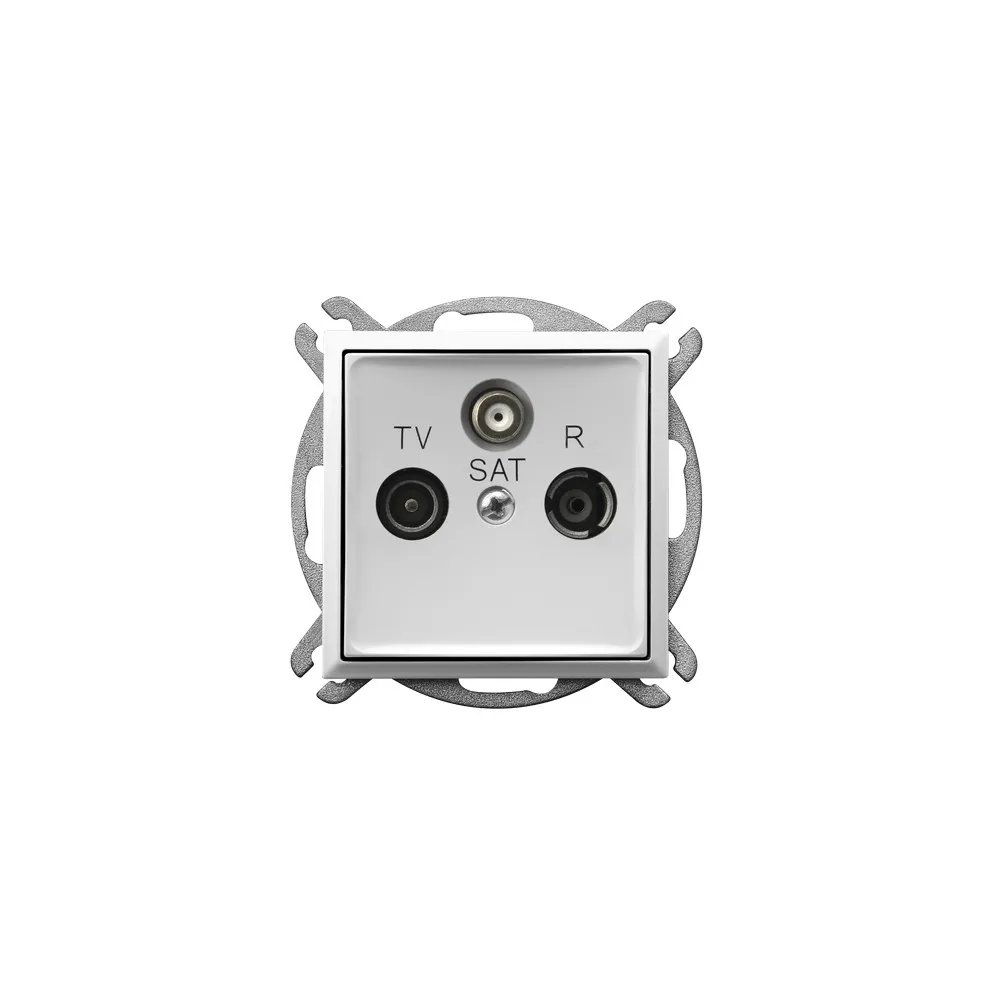 ARIA white module RTV-SAT end socket