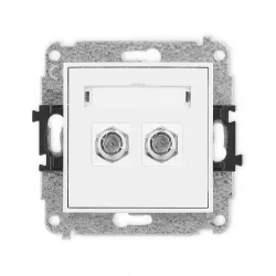 Mini white module 2x SAT socket type F