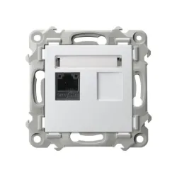 Szafir White Module Computer Socket 1X