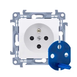 SIMON 10 White Socket Module