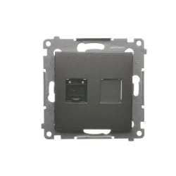 Simon 54 Module Anthracite Computer Socket