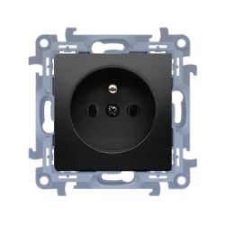 Simon 10 Module Matte Black Socket 1x