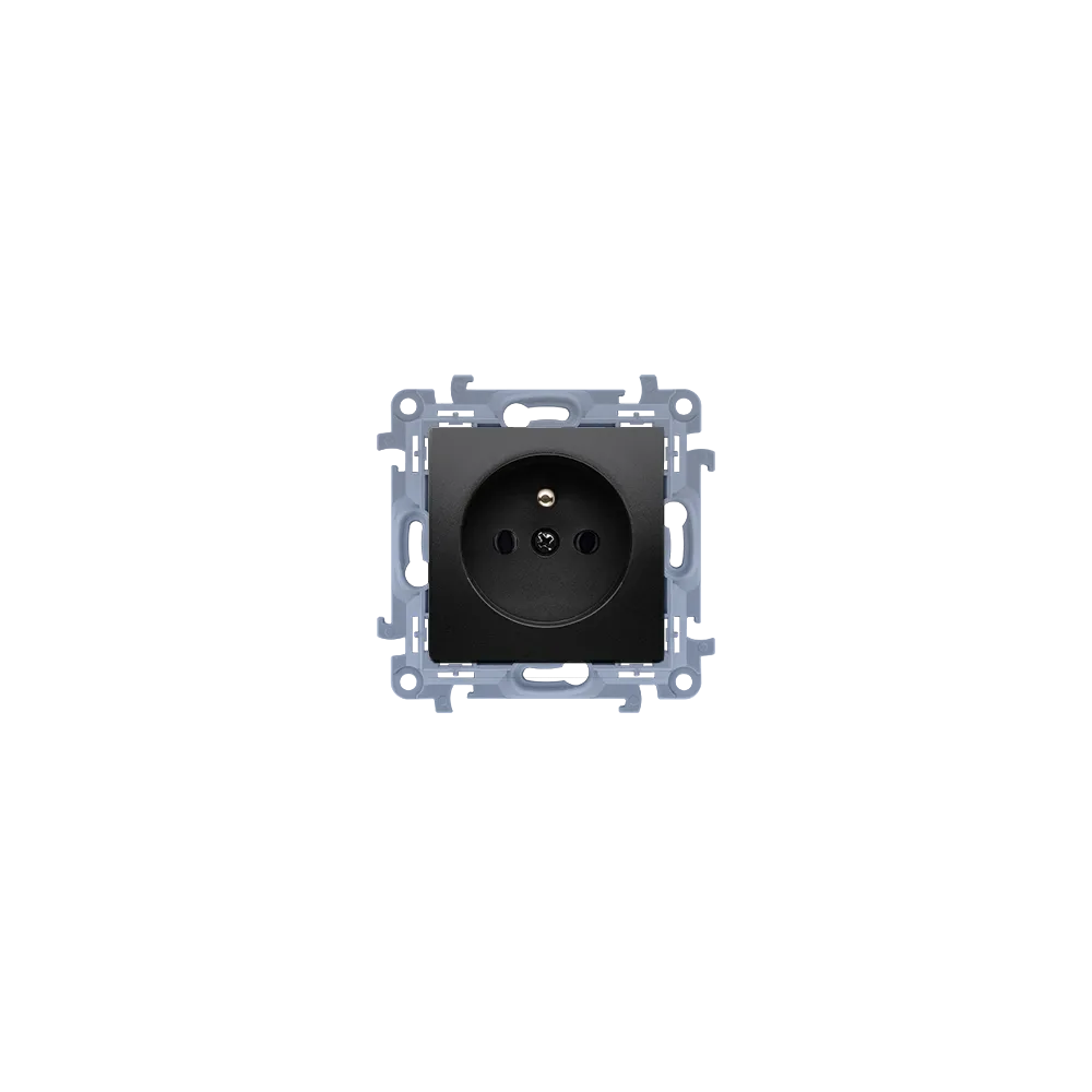 Simon 10 Module Matte Black Socket 1x