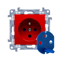 Red module SIMON 10 socket