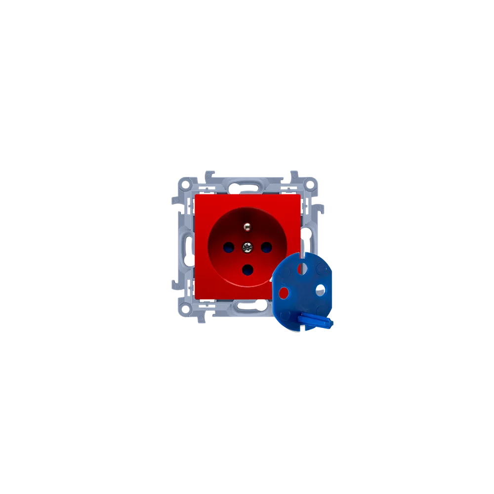 Red module SIMON 10 socket