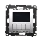 Silver programmable thermostat with display