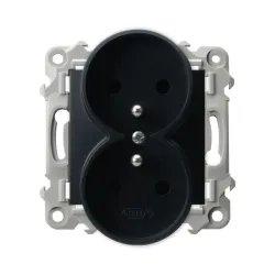 Szafir Black Metallic Module Socket 2x USB/Charging