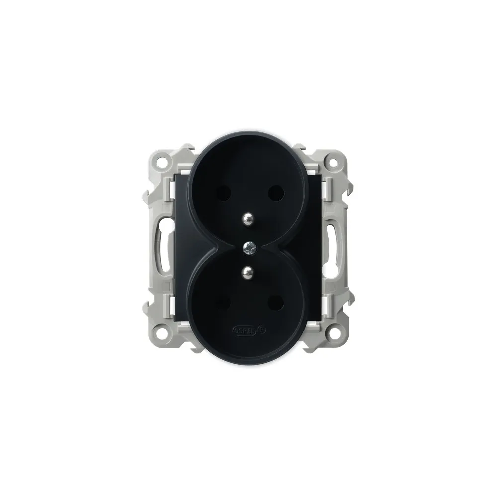 Szafir Black Metallic Module Socket 2x USB/Charging