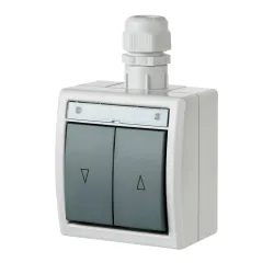 AQUANT 2K Szary Przycisk Żaluzjowy IP65