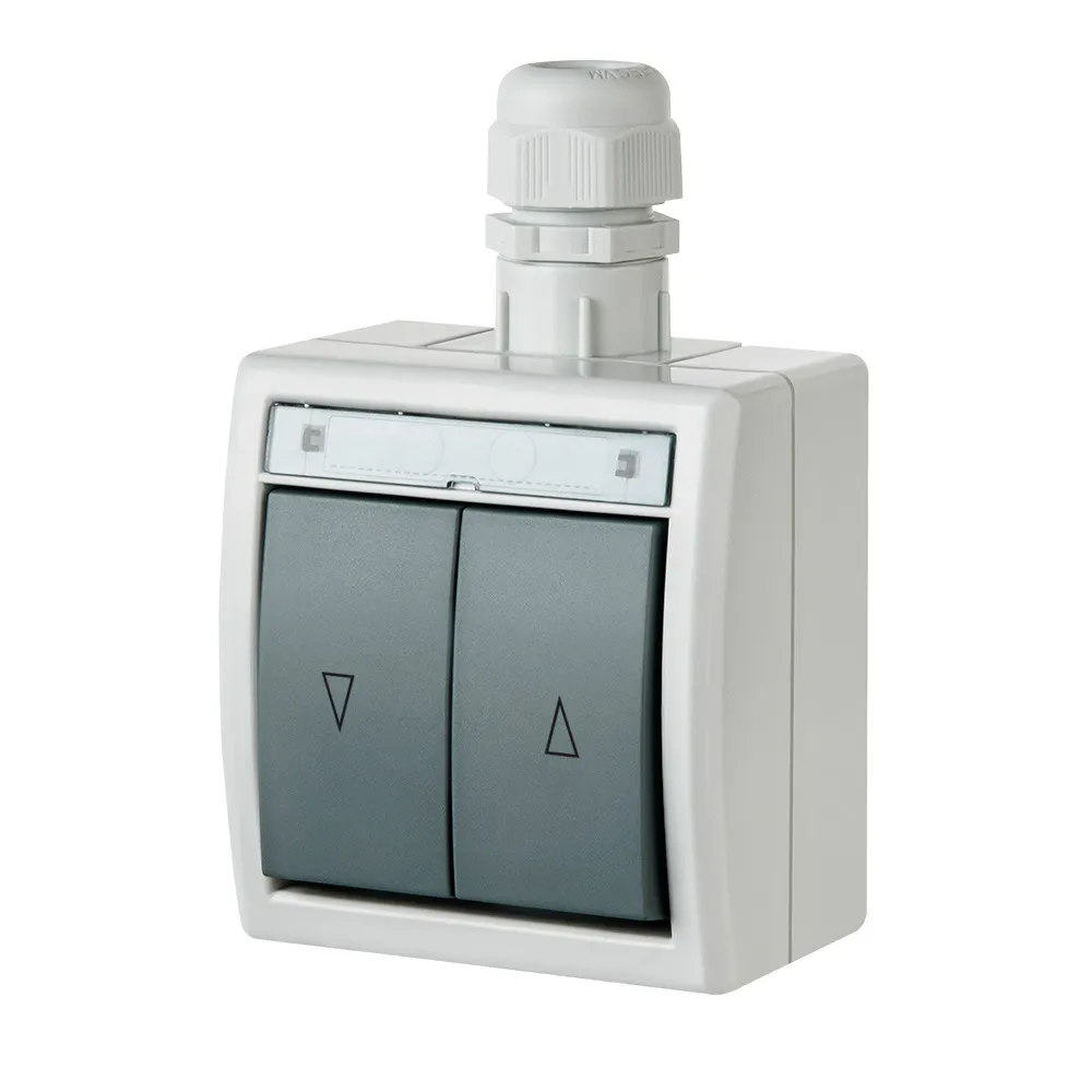 AQUANT 2K Szary Przycisk Żaluzjowy IP65