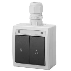 AQUANT 2K Szary Przycisk Żaluzjowy IP65
