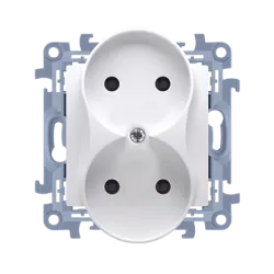 SIMON 10 White module socket 2x RJ45