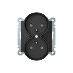 B.Kwadrat 2-gang socket anthracite