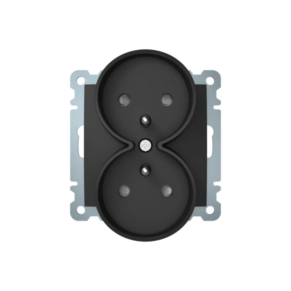 B.Kwadrat 2-gang socket anthracite