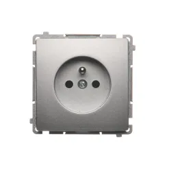 Simon Basic Matte Silver Module Socket