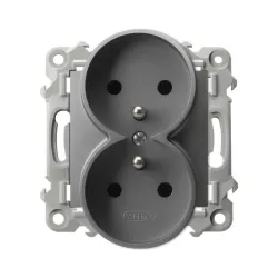 Szafir Module Gray Matte Socket 2x USB