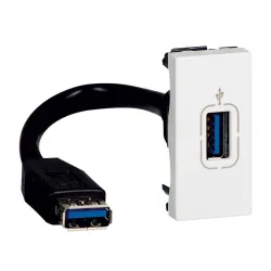 USB 3.0 M45 White Socket with Cable