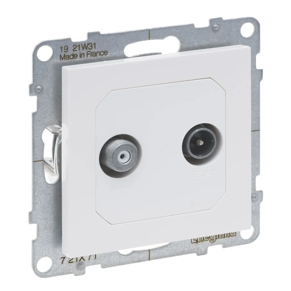 SUNO 2 Module TV-SAT Socket White