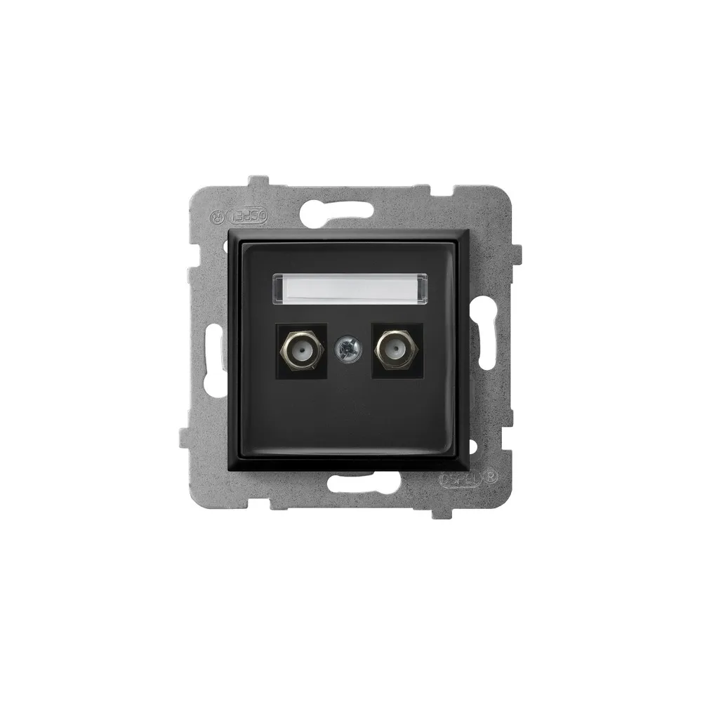 ARIA Black Metallic Module 2x TV Socket