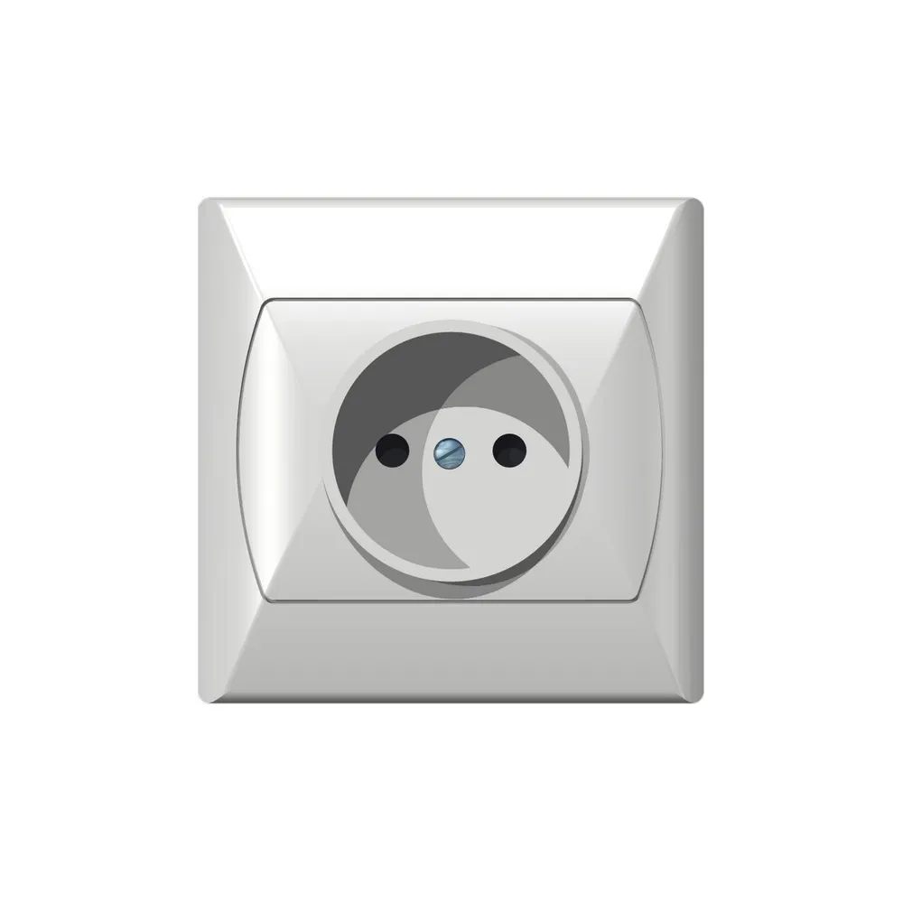 AKCENT WHITE SOCKET 1X WITHOUT SWITCH