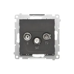 Simon 55 Module Matte Black RTV-SAT Socket